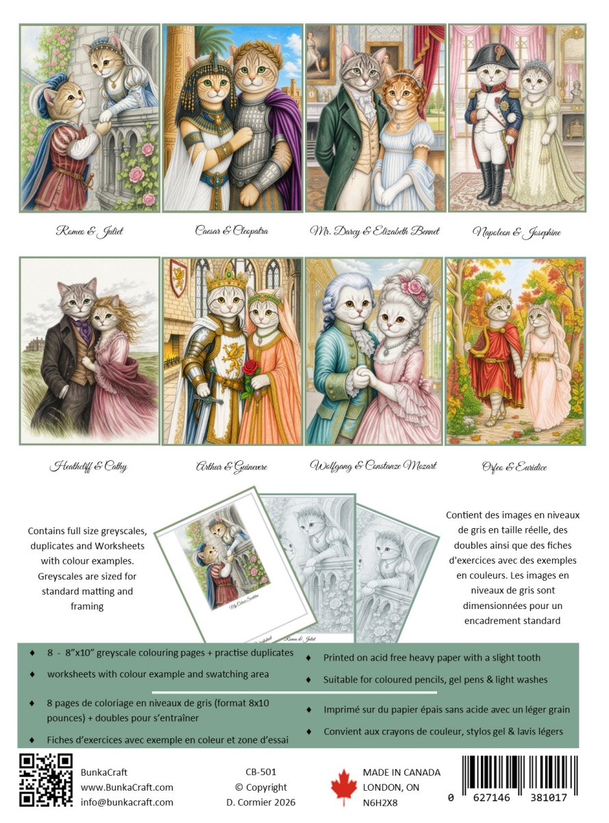 CB-501 Power Couples – 8.5 x 11in Colouring Book - BunkaCraft