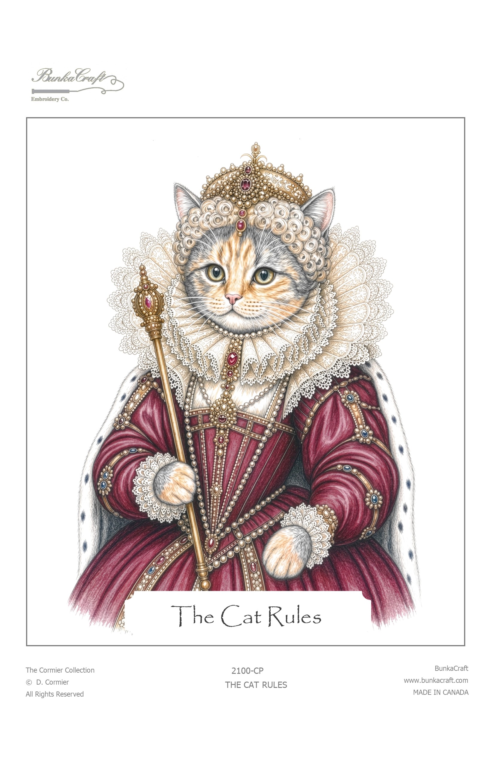 PF-2100 The Cat Rules Full Colour Printed Fabric