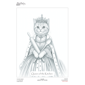 PF-3700 Kitchen Queen Greyscale Printed Fabric