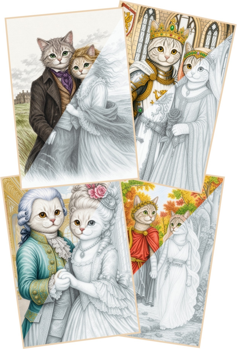 CB-501 Power Couples – 8.5 x 11in Colouring Book - BunkaCraft