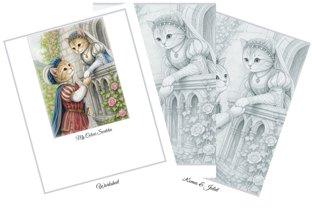 CB-501 Power Couples – 8.5 x 11in Colouring Book - BunkaCraft