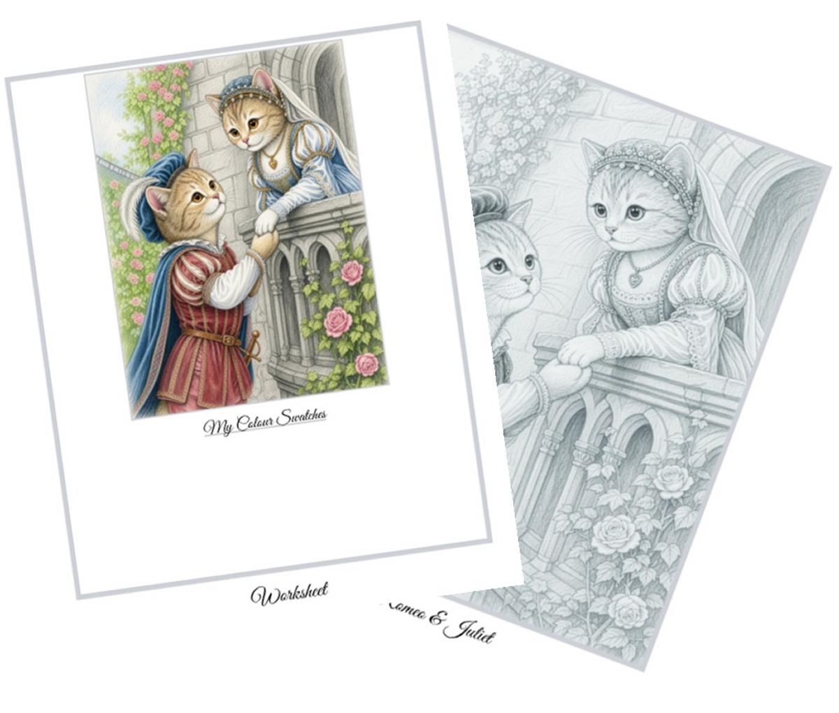 CB-501 Power Couples – 8.5 x 11in Colouring Book - BunkaCraft